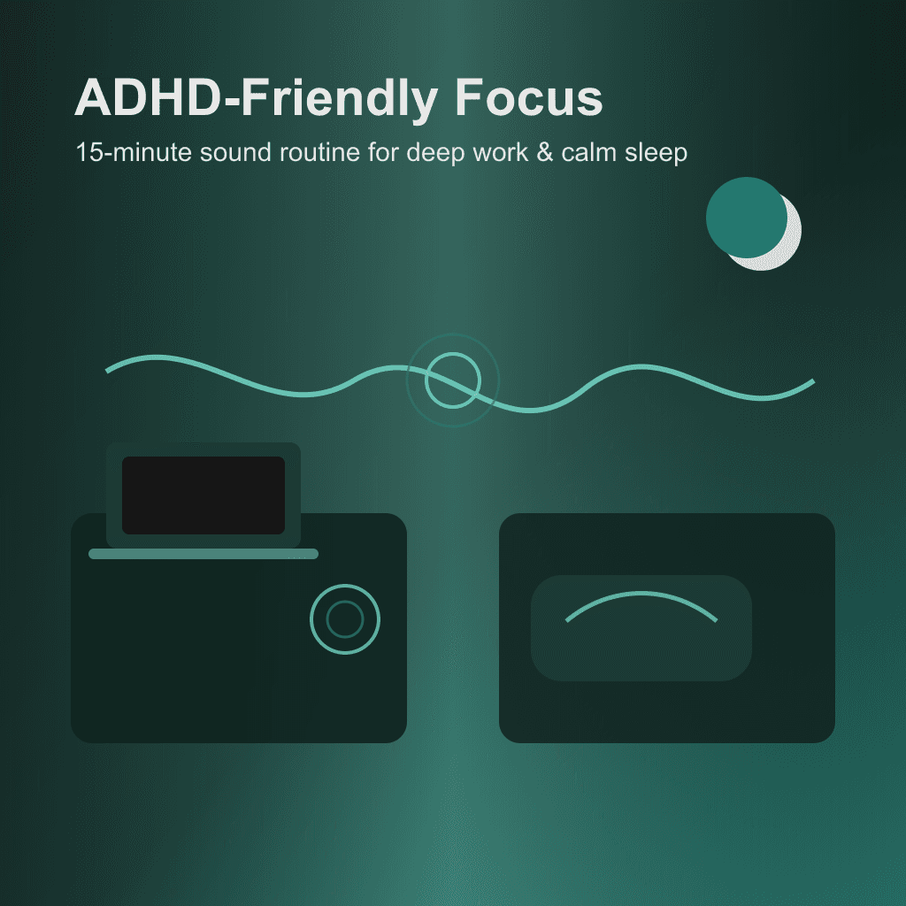 ADHD-Friendly Focus in 15 Minutes: A Practical Sound Routine for Deep Work, Calm, and Better Sleep
